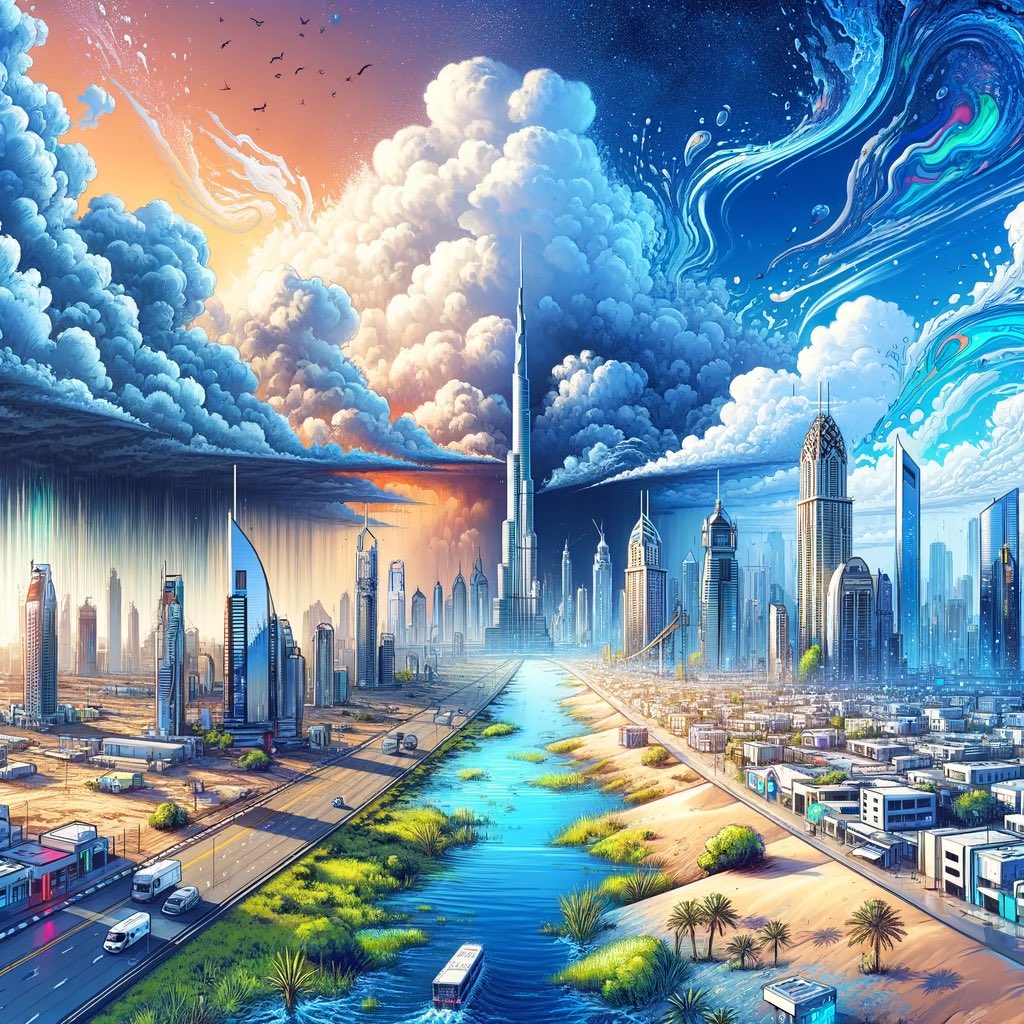 MisterAP7's tweet photo. Cloud Seeding and Urban Flooding: 

Assessing the Impact of Weather Modification in #Dubai 🇦🇪

- a thread 🧵 https://t.co/DetDf6tFei