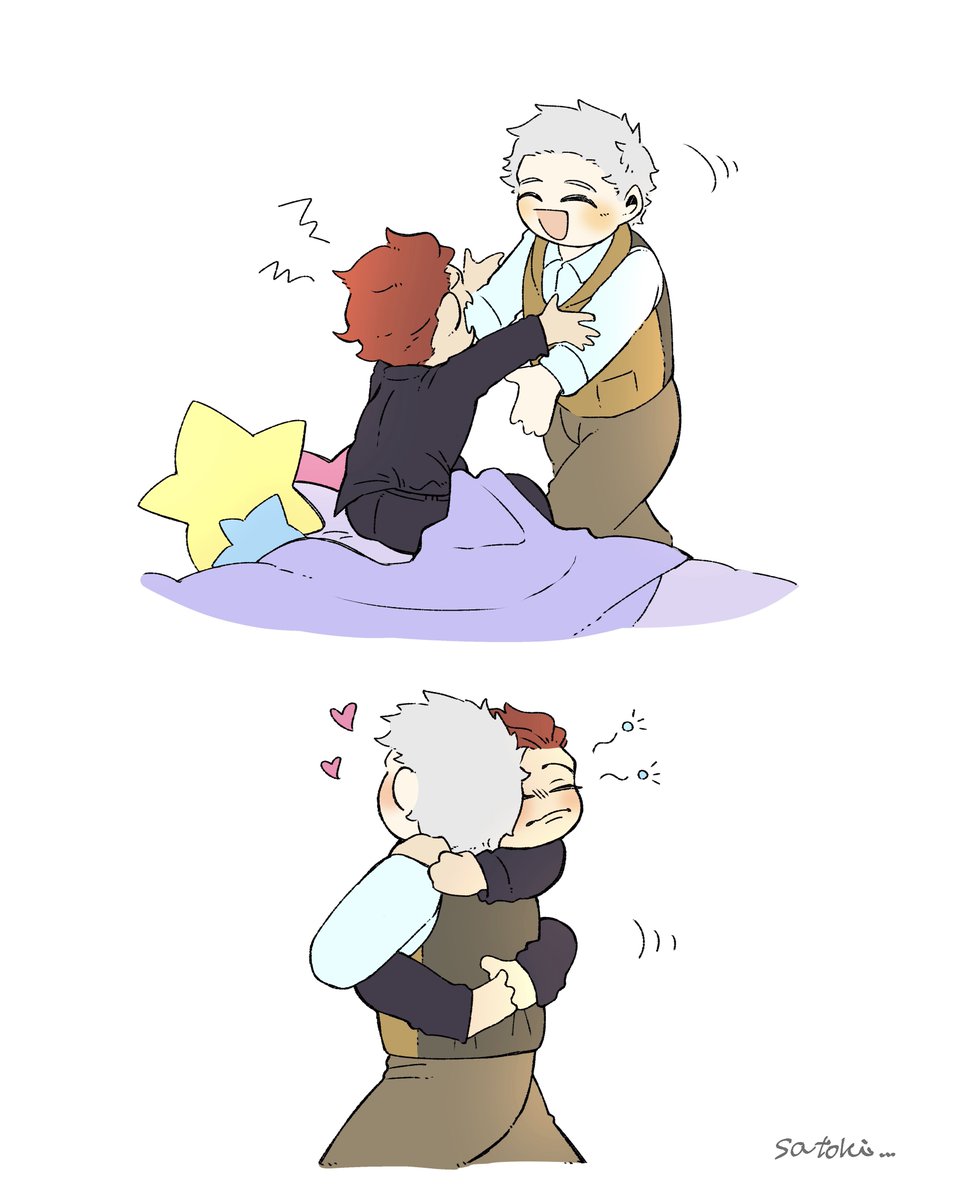 寝起きは甘えん坊な悪魔🥹💕 He becomes clingy when he wakes up. #Goodomens #GoodOmensFanArt