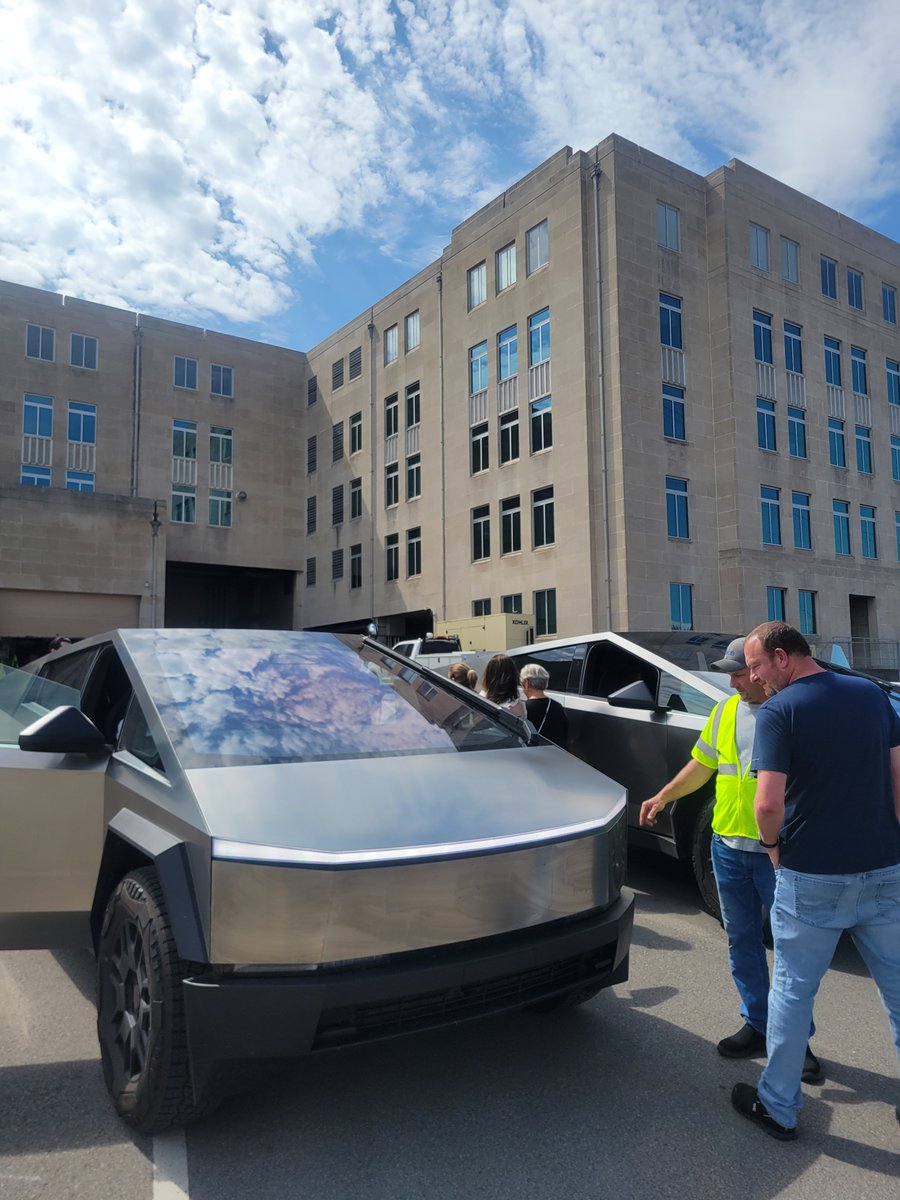 What's silver, shatter-resistant, all-electric, state-of-the-art, tows up to 11,000 pounds and has a maximum payload of 2,500 pounds? The Tesla Cybertruck! EV Options' trek across America made a stop at NES today allowing employees to get an up close view of this remarkable…