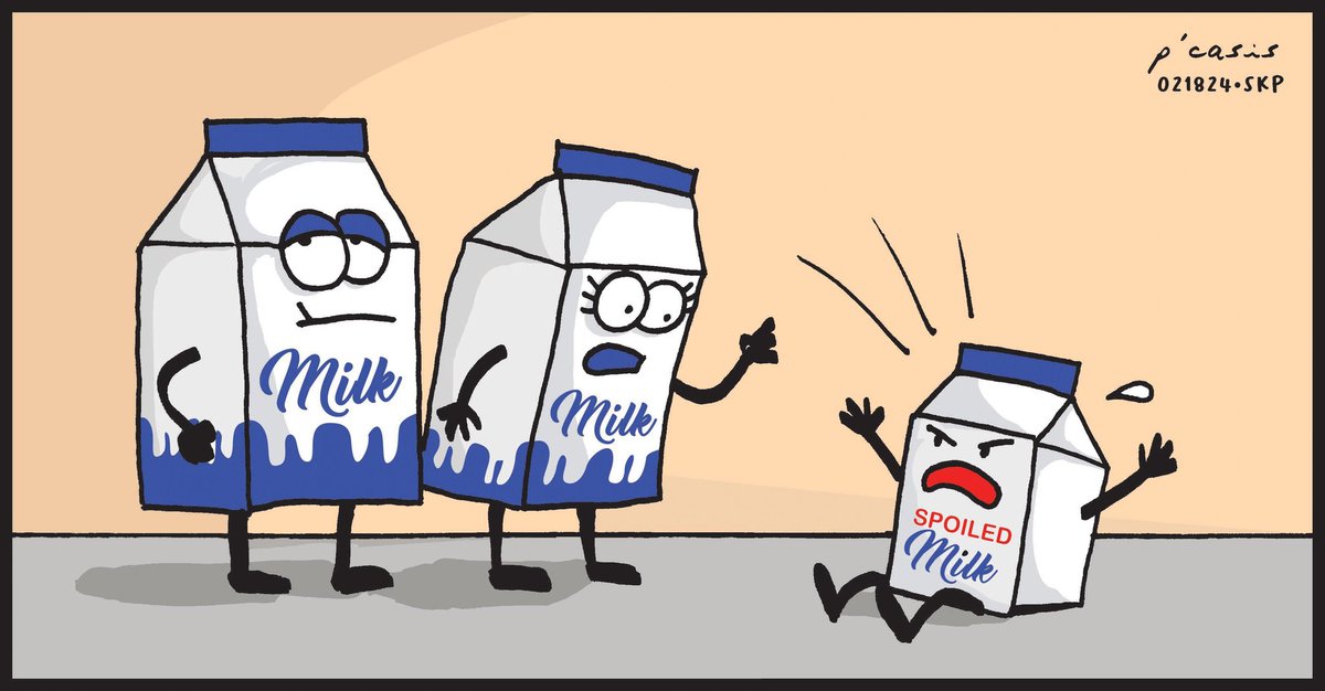 cartoonbypcasis's tweet photo. #potpourri #pcasis #cartoonbypcasis #manilabulletin #mbcomics #cartoon #cartoonist #comicstrip #sundaycomics #comics #komiks #komikon #spoiledmilk https://t.co/vvV0kH5vMd