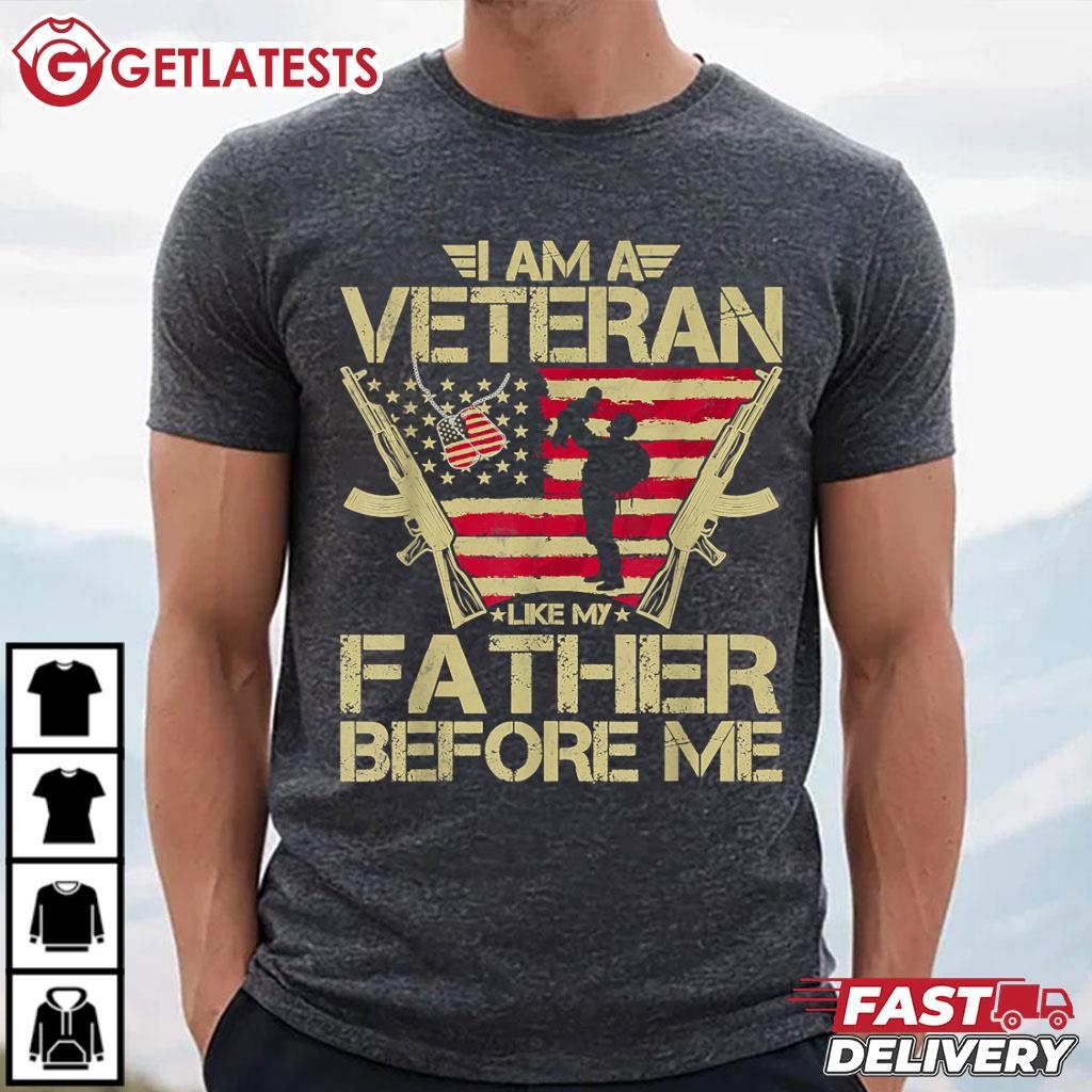 I am a Veteran like my Father before me Veterans Day T-Shirt #VeteransDay #getlatests getlatests.com/product/i-am-a…