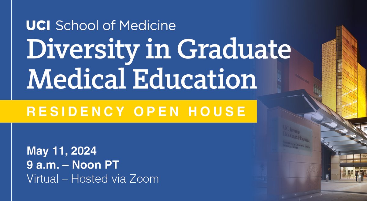 UCIradres's tweet photo. 🚨UCI's 6th annual Diversity in GME Residency Open House on 5/11/24! 🚨 Designed for students starting residency in 2025, especially medical students who come from or have experience serving underrepresented/disadvantaged populations! 

More info: https://t.co/1nAJsbuoP7 https://t.co/fCl0vAW9mp