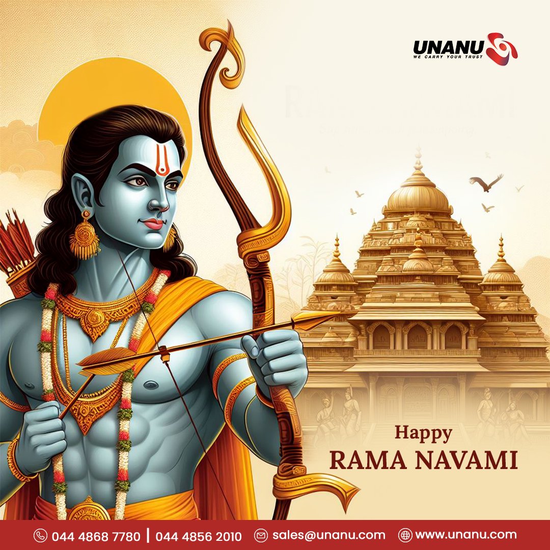UnanuTech's tweet photo. Happy Sree Rama Navami..
#jaisreeram #festivalseason #BirthofLordRama #RamaNavami #celebrations #KingRama #ayodhya #ramlalaayodya #siyaram
#unanu #Unanutechnologies #unanufintech #unanusupplychain #unanutech https://t.co/Z1s8Hmo4no