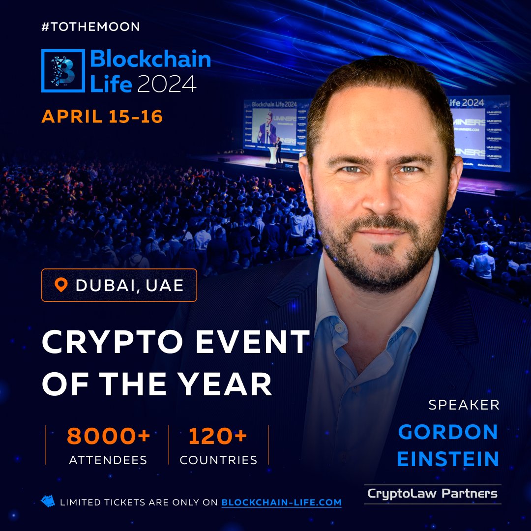 Meet the MC of #BlockchainLife2024 – @GordonEinstein! See you at the Crypto Event of the Year, 2nd Day!