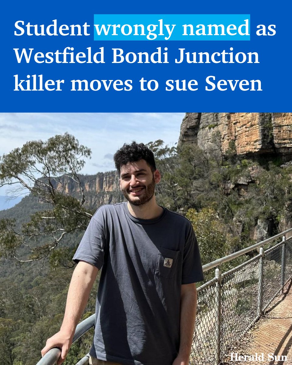 A uni student wrongly named by Seven as the Bondi Junction killer has moved to sue the network, with his lawyer confirming he has issued a concerns notice. > bit.ly/3xGgFCp