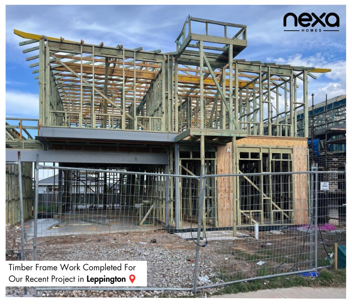 The timber framing for our most recent project in Leppington, NSW, has been finished to perfection. Nexa Homes prides itself on creating exceptional marvel that brings joy and satisfaction to our clientele. 🏠
.
#timberframing #houseconstruction #newhomeproject #newhome