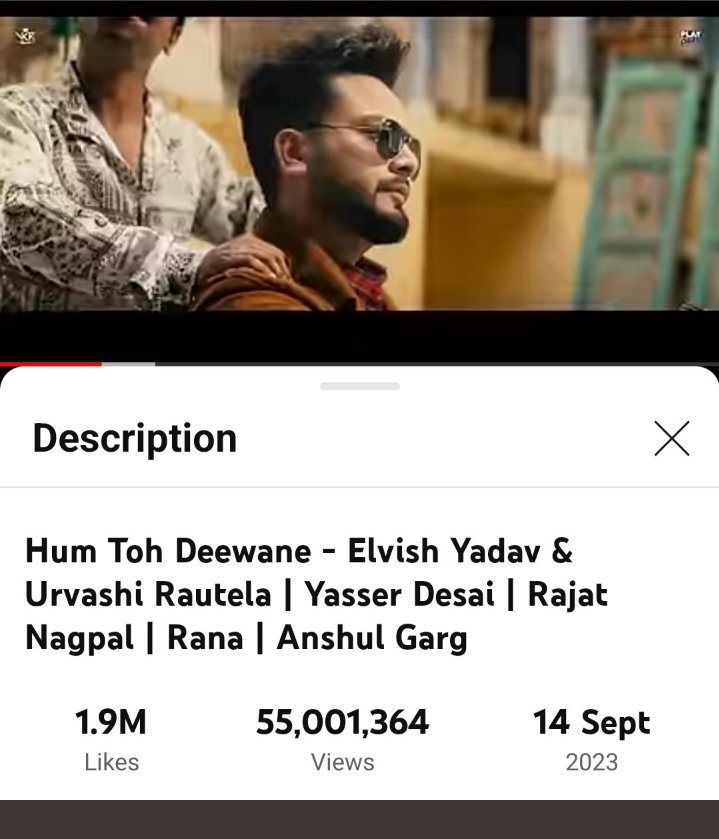 @playdmfofficial 55million complete #elvishamry @ElvishYadav #elvishyadav #humtohdewane