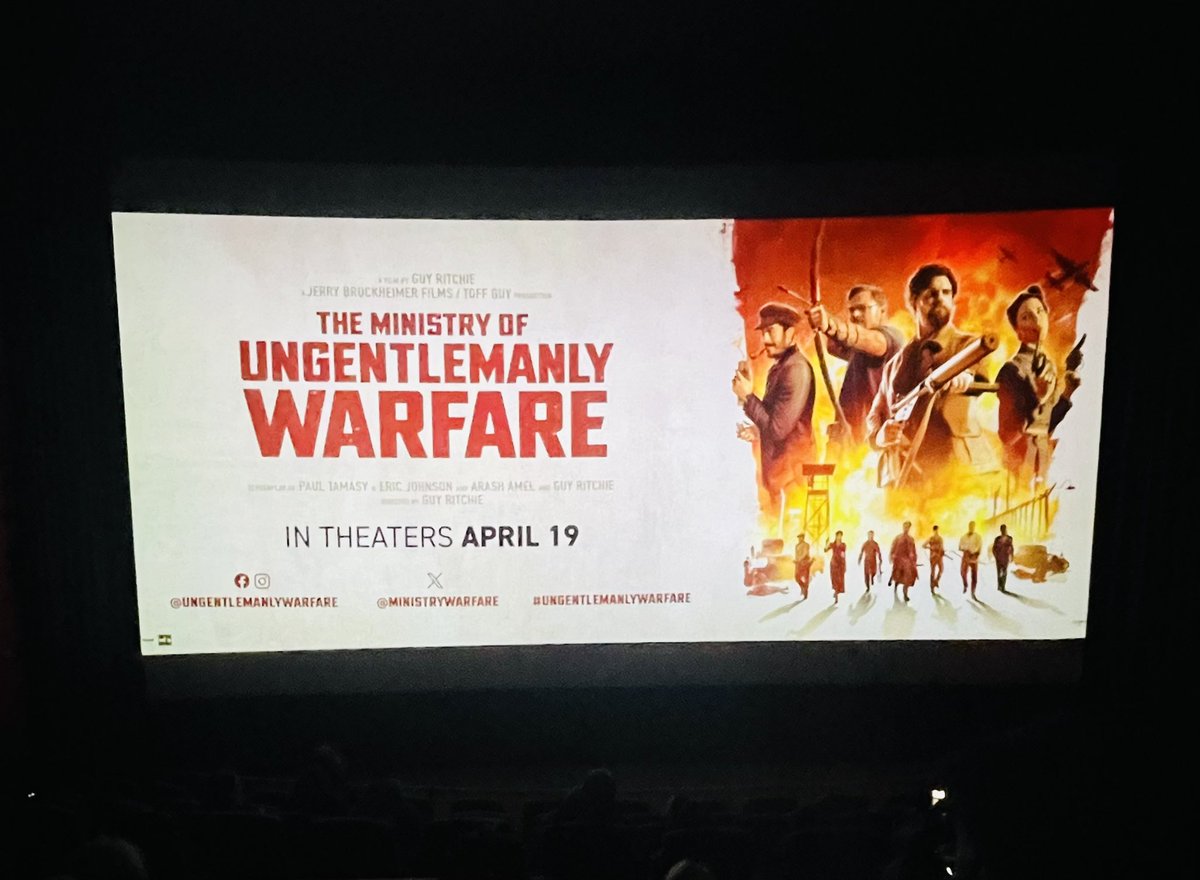 Guy Ritchie’s #UngentlemanlyWarfare is armed with loads of ammo & cheeky humor. The cast has a fun chemistry together & clearly having a blast (literally) 💥 #HenryCavill #AlanRitchson #HenryGolding #EizaGonzalez