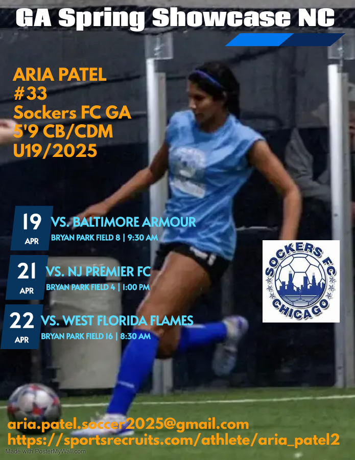 Excited to be playing in the GA Spring Showcase!  Please come watch Sockers FC Chicago GA U19
@GAcademyLeague @ImYouthSoccer @SoccerMomInt @ImCollegeSoccer @TopPreps @SFCGirlsAcademy @SockersChicago @SSN_NCAASoccer #GASpringShowcase