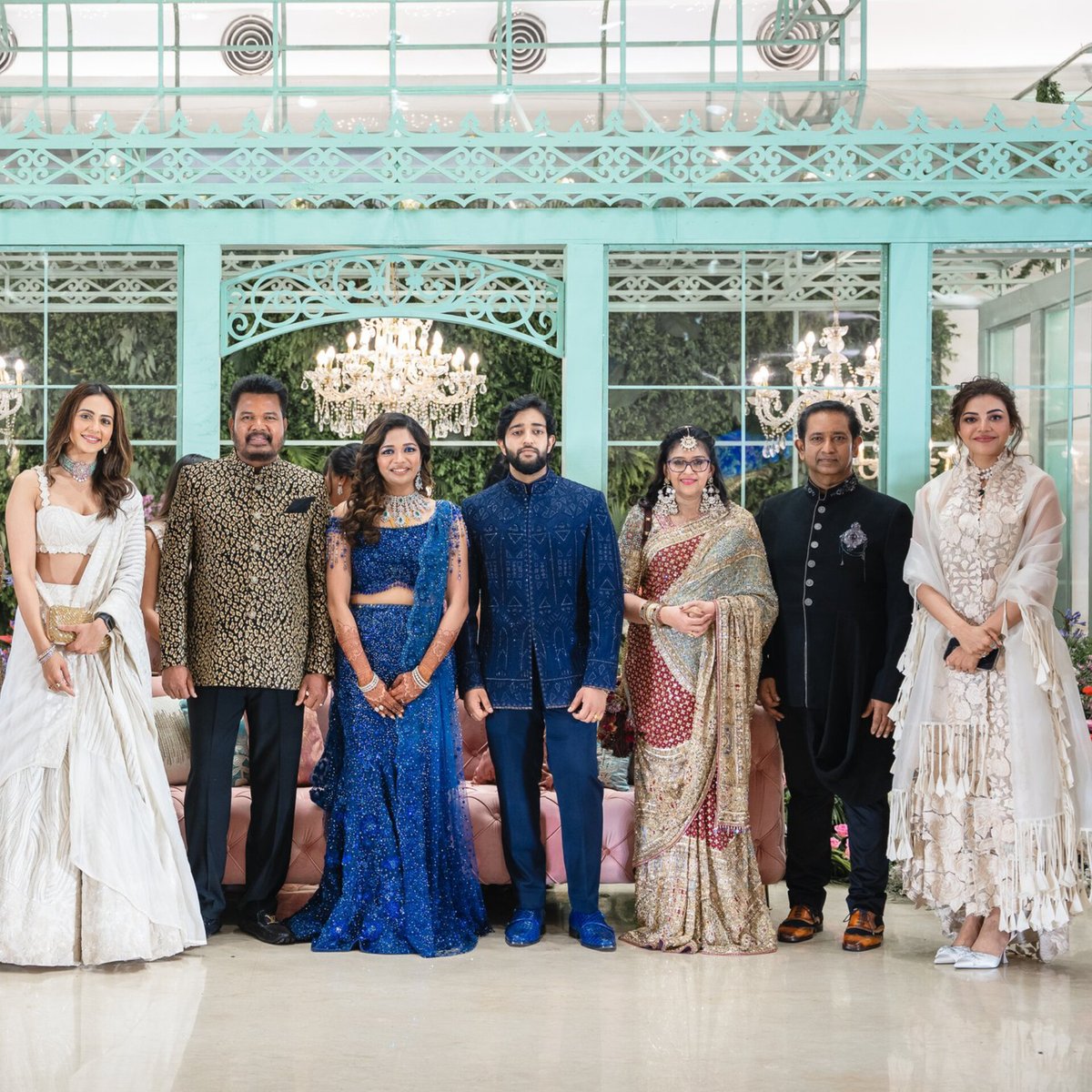 #Icydoll @MsKajalAggarwal #GautamKitchlu in #Shankar 's elder daughter wedding reception #Trending #KajalAggarwal #Kajal #Indian2 @Chandu_Aggarwal  @RathodSathish15  @kajufan01