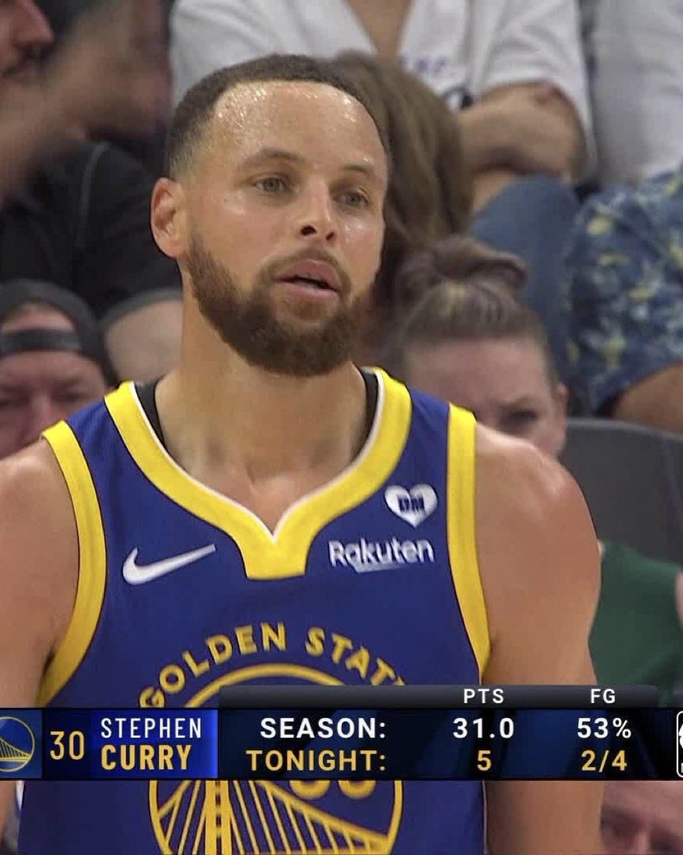Rough first half for Steph 😯