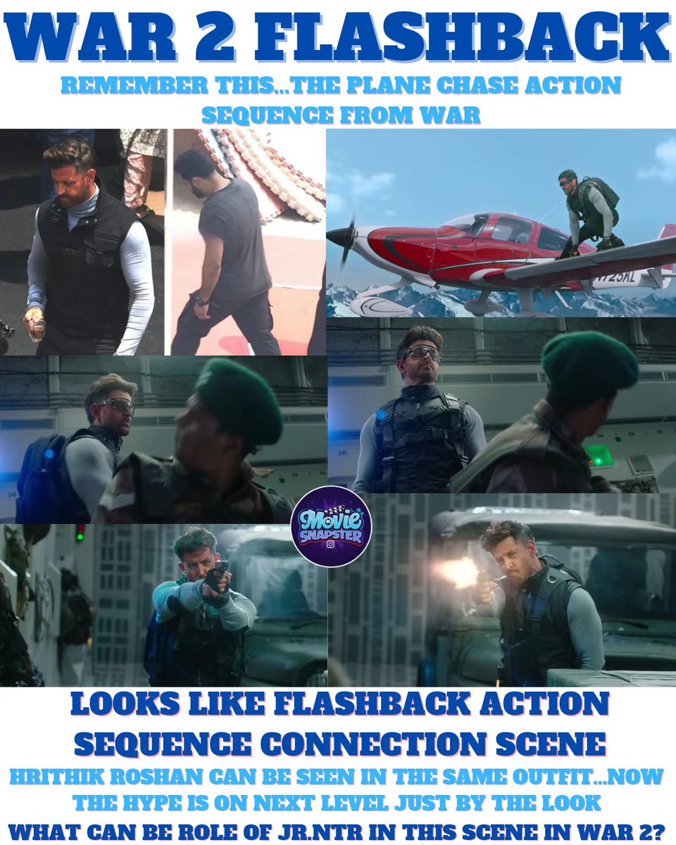 WAR Flashback scenes Connection in WAR 2 in Aeroplane Fight Chase Sequence🔥🔥

#MovieSnapster #hrithikroshan #kiaraadvani #hrithik #war #war2 #sidharthanand #ayanmukherji #jrntr  #shahrukhkhan #salmankhan #indiancinema #hrx #hrfc #action #blockbuster