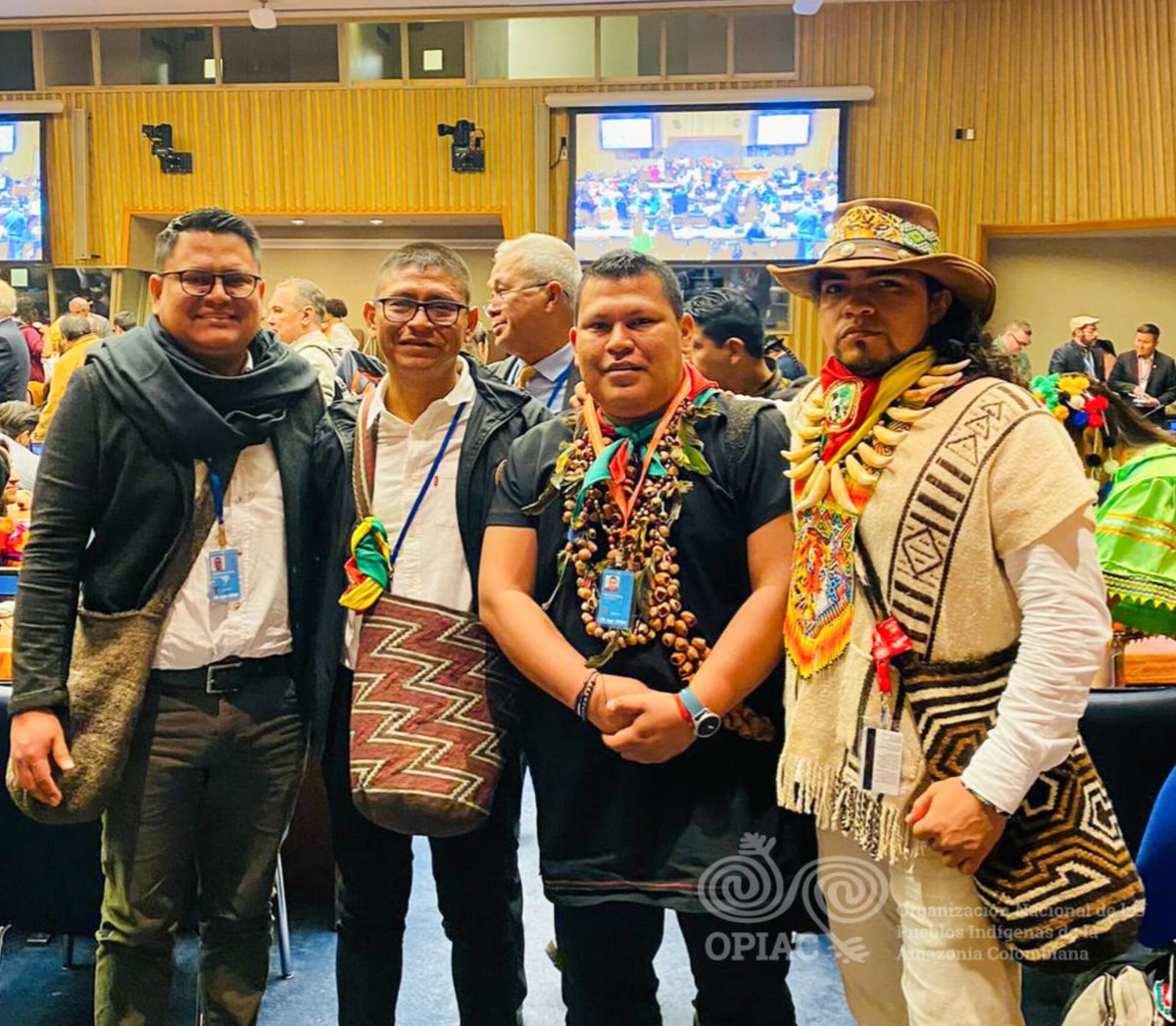 📢 Hoy el Coordinador de Derechos Humanos y Paz de la Organización Nacional de los Pueblos Indígenas de la Amazonia Colombiana - OPIAC, José Homero Mutumbajoy elevó la voz de los 64 pueblos indígenas de la Amazonia Colombiana en la 23° Sesión del Foro Permanente de las Naciones