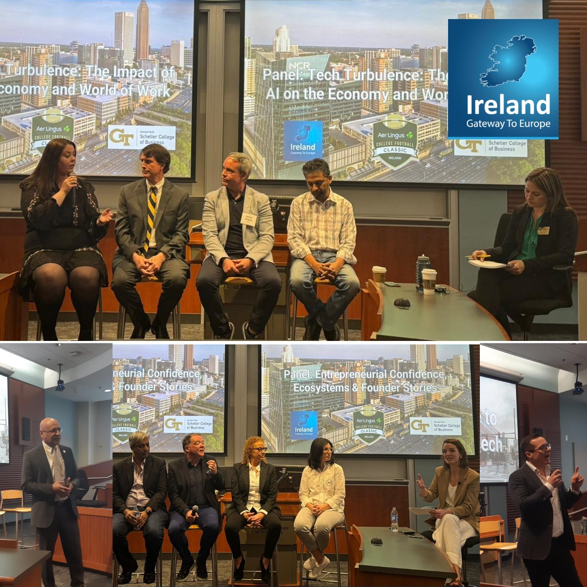 Day 2 in #Atlanta: Such interesting and engaging panel discussions hosted in @GeorgiaTech. Our panels discusses The Impact of AI on the Economy and World of Work and Entrepreneurial Confidence, Ecosystems, and Founder Stories #whyireland #investinireland #gatewaytoeurope
