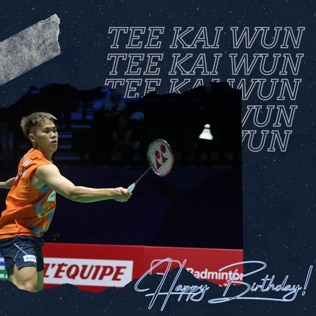 Happy birthday, @teekaiwun17 !🥳🎂 #HBD #BadmintonMalaysia