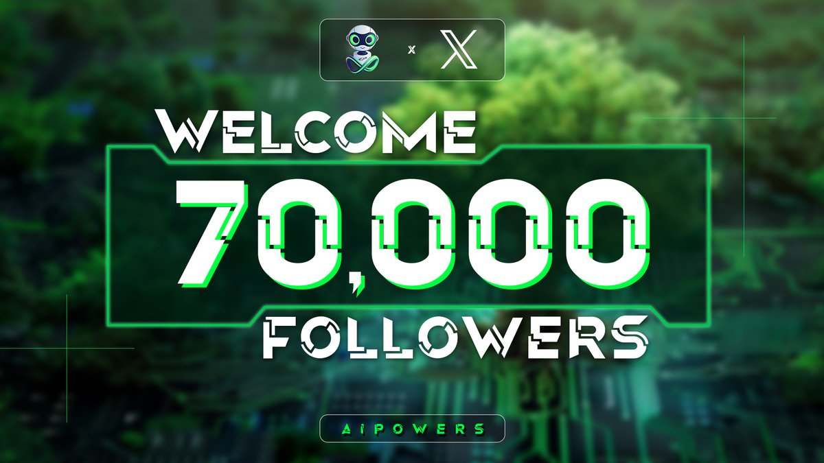 ✅ We already reached 7️⃣0️⃣ 0️⃣0️⃣0️⃣ Followers on #X It is a huge milestone that we have achieved thanks to the interest and support from the #AIPowers community. 🙏🙏🙏 Thank you very much community #X #Twitter #AI #AIpowers #Follower #FaceAI