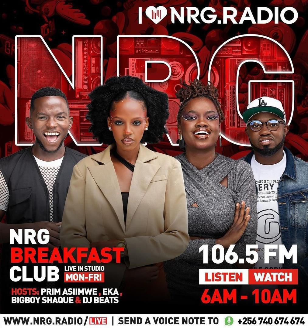 Good morning @NRGRadioUganda and #NRGBREAKFASTCLUBUG presenters @PrimAsiimwe @EkaEka101 @IshaqueNsubuga @Djbeats_UG thanks for show