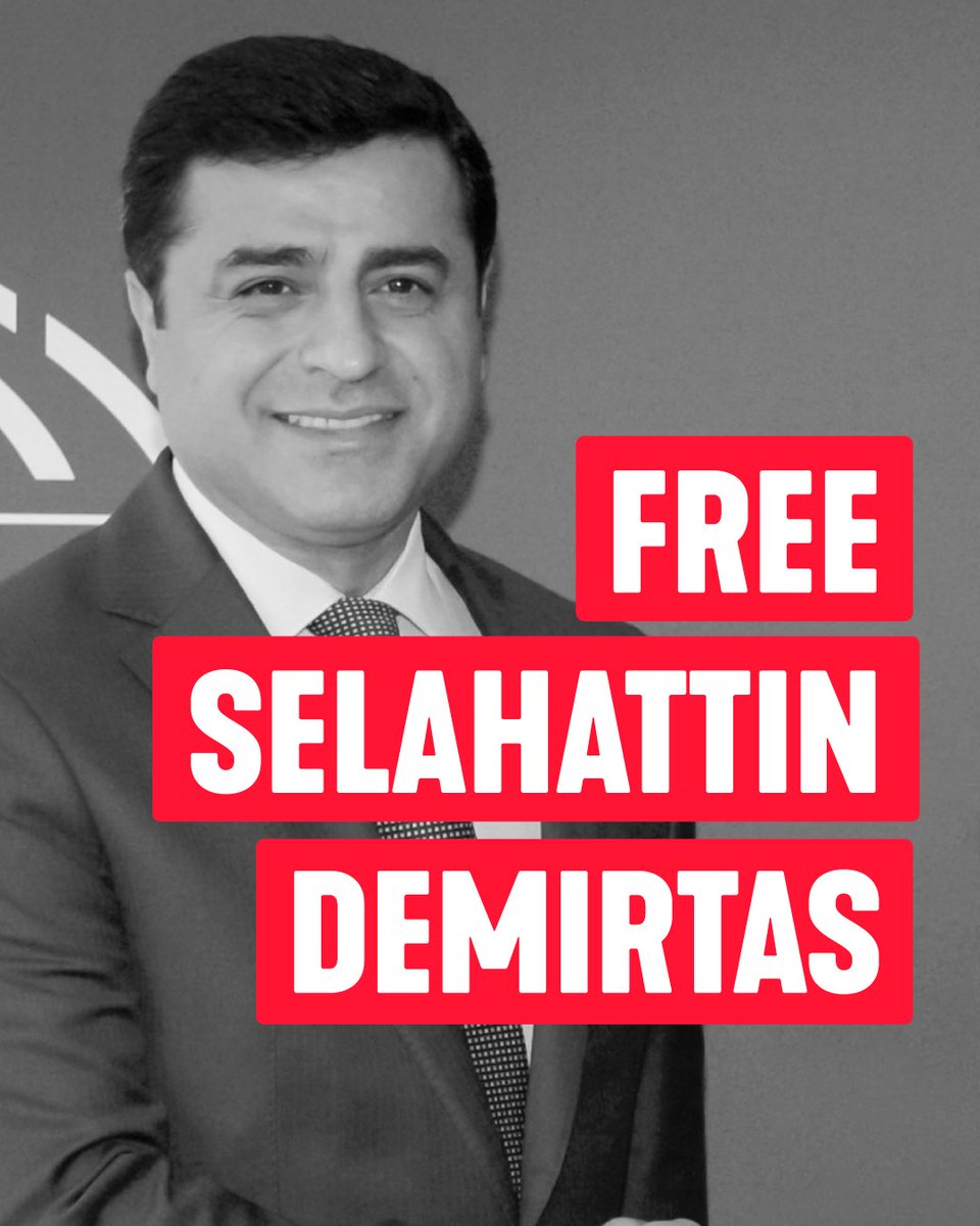 #SelahattinDemirtaş
Sn. Selahattin Demirtaş ve tüm Siyasi Tutsakları serbest bırakın.