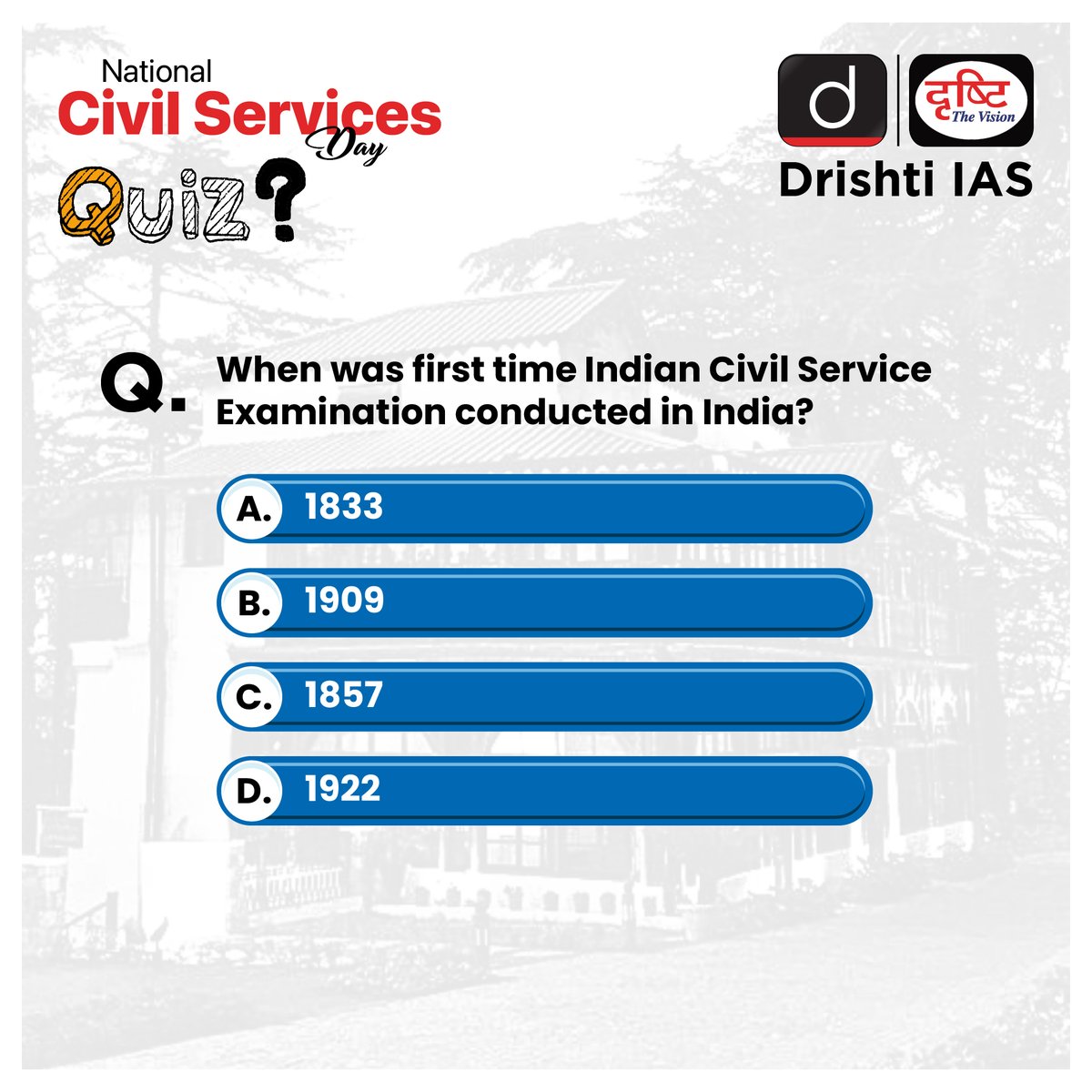 Explore the #CivilService 'Firsts' on National #CivilServicesDay. Share your answers in the comment section.

#FirstOfficer #National #UPSC #SardarVallabhBhaiPatel #SteelFrameOfIndia #LBSNAA #UPSC2024 #IAS #IFS #Officers #CivilServices #IPS #India #DrishtiIAS #DrishtiIASEnglish