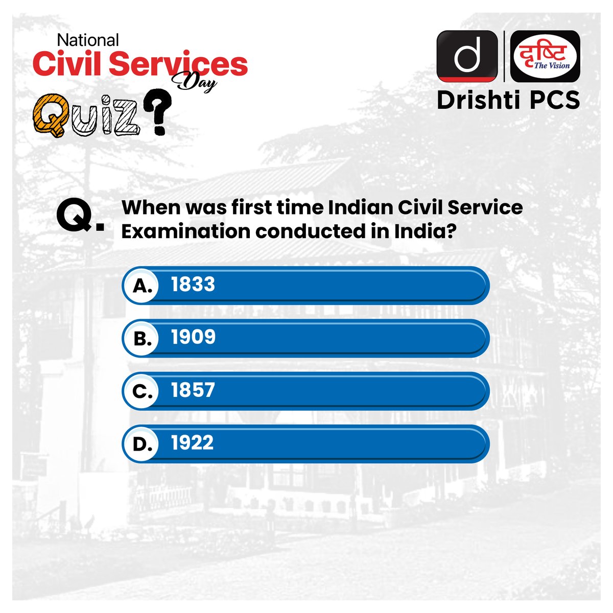 Explore the Civil Service 'Firsts' on National Civil Services Day. Share your answers in the comment section.

#CivilServicesDay #National #ServiceDay #JaiHind #UPSC #SardarVallabhBhaiPatel #PublicServices #Patriots  #Leadership #IPS #India #DrishtiIAS #DrishtiIASEnglish