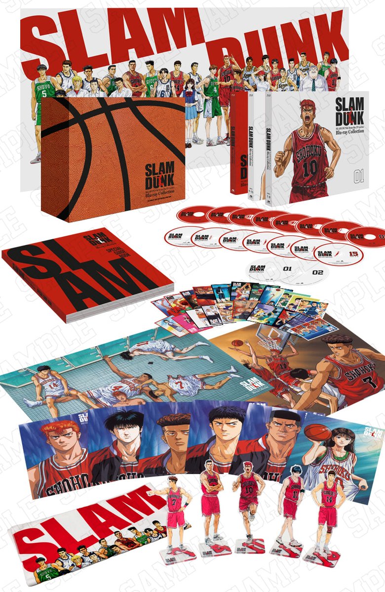 SLAM DUNK from the TV series Blu-ray Collection • ULTIMATE FAN EDITION BLU-RAY BOX via Korea - TV series (101 episodes) - Movies 1 - 4 - TV special yes24.com/Product/goods/…