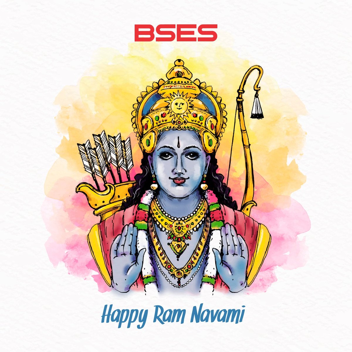 Wishing everyone a bright and joyful Ram Navami! On this auspicious day, as we celebrate the birth of Lord Rama, BSES is committed to ensuring that your celebrations shine without interruption. Let's remember to use energy responsibly, ensuring a sustainable and bright future for