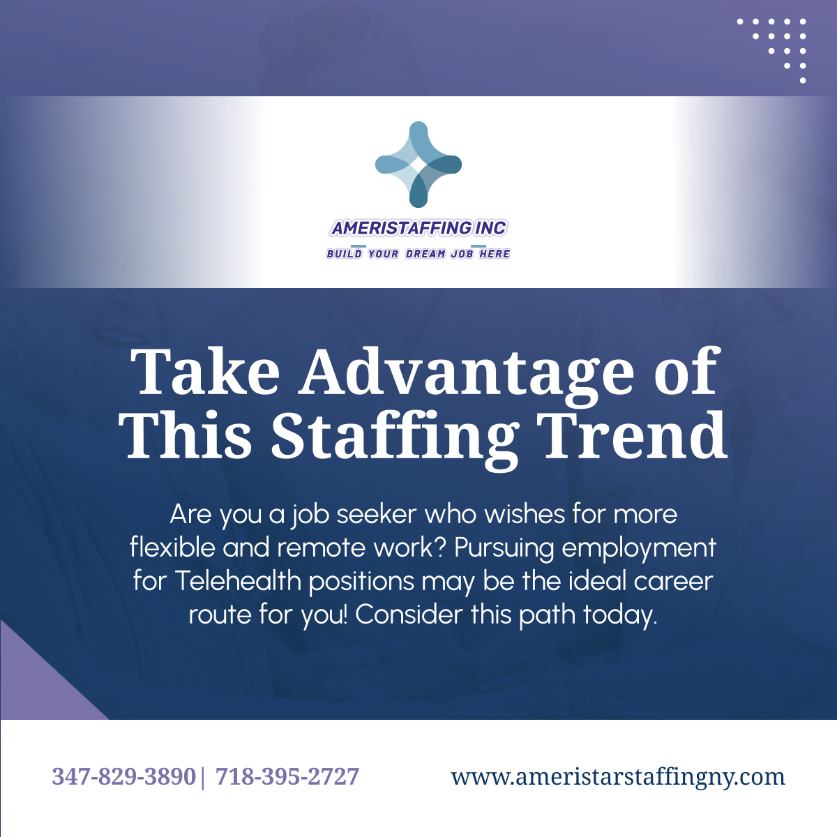 Understanding staffing trends is crucial for job seekers navigating the healthcare industry. Hence, learn which jobs are gaining popularity and which career option aligns with your needs or preferences.

#TelehealthCareers #HealthcareCareers #CareerPaths #FlexibleWork