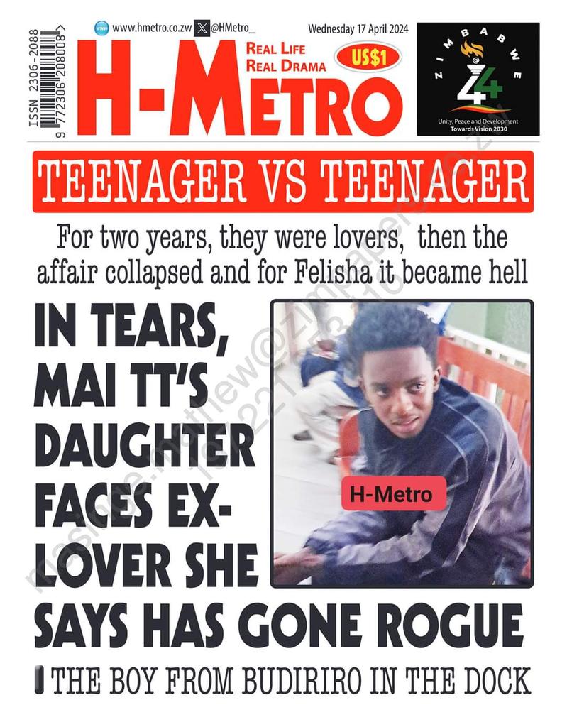 #Frontpage TEENAGER VS TEENAGER ...In Tears, Mai TT’s Daughter Faces Ex-Lover She Says Has Gone Rogue ... The Boy From Budiriro In The Dock hmetro.co.zw/in-tears-mai-t…