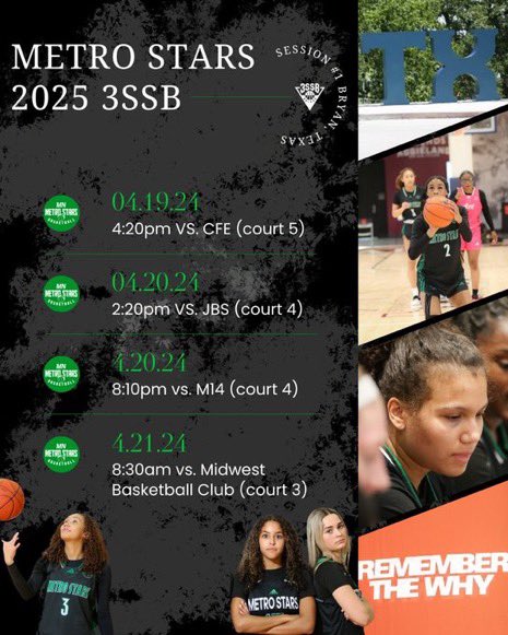 Vanessa Jordan (@vanessa__jordan) on Twitter photo Here is this weekendโs schedule @ 3SSB Session #1 in Bryan, TX!
<a href="/MnMetroStars/">MN Metro Stars</a> <a href="/3SSBGCircuit/">3Stripes Select Basketball Girls Circuit</a> Here is this weekendโs schedule @ 3SSB Session #1 in Bryan, TX!
<a href="/MnMetroStars/">MN Metro Stars</a> <a href="/3SSBGCircuit/">3Stripes Select Basketball Girls Circuit</a>