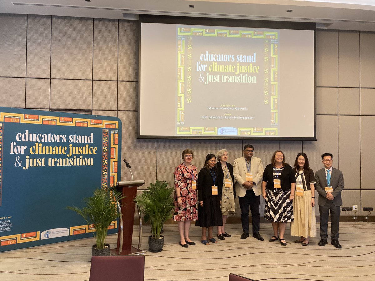 The second edition of the Educators Stand for Climate Justice and Just Transition kicks off in Bangkok, Thailand! Colleagues and allies from the @itucasiapacific, @ILOAsiaPacific, @unionsaustralia, JTU, STU and UEN delivered messages of solidarity for ASEAN education unionists.