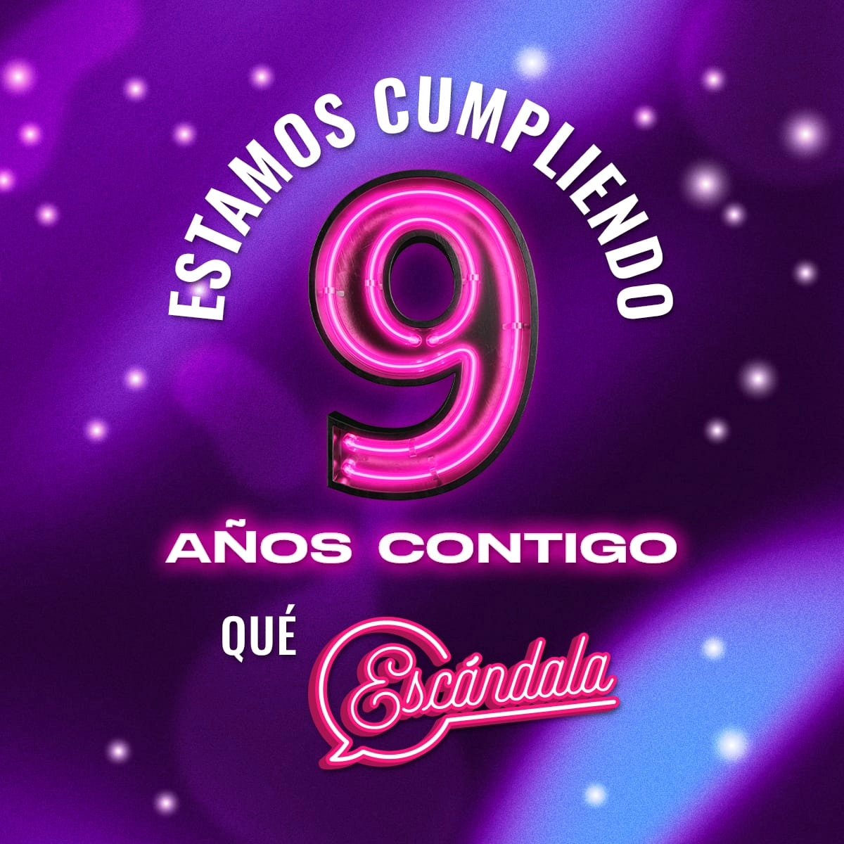 Mis amores 💕 
Hoy es mi cumpleaños número 9, gracias a todxs mis colaboradorxs, hijas, talento, marcas y personas que han confiado en #Escandala 

Les quiero mucho. 🏳️‍⚧️🏳️‍🌈
A toda nuestra comunidad gracias, gracias, gracias.