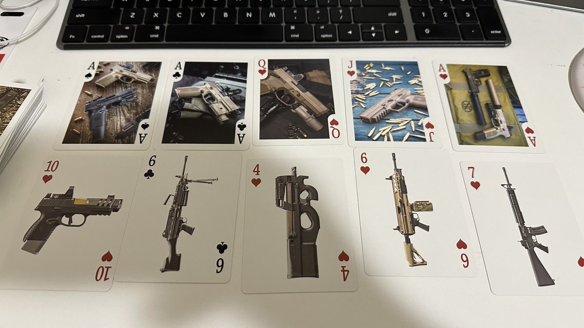 I forgot to show yall what FN’s poker card set looked like at Shot Show