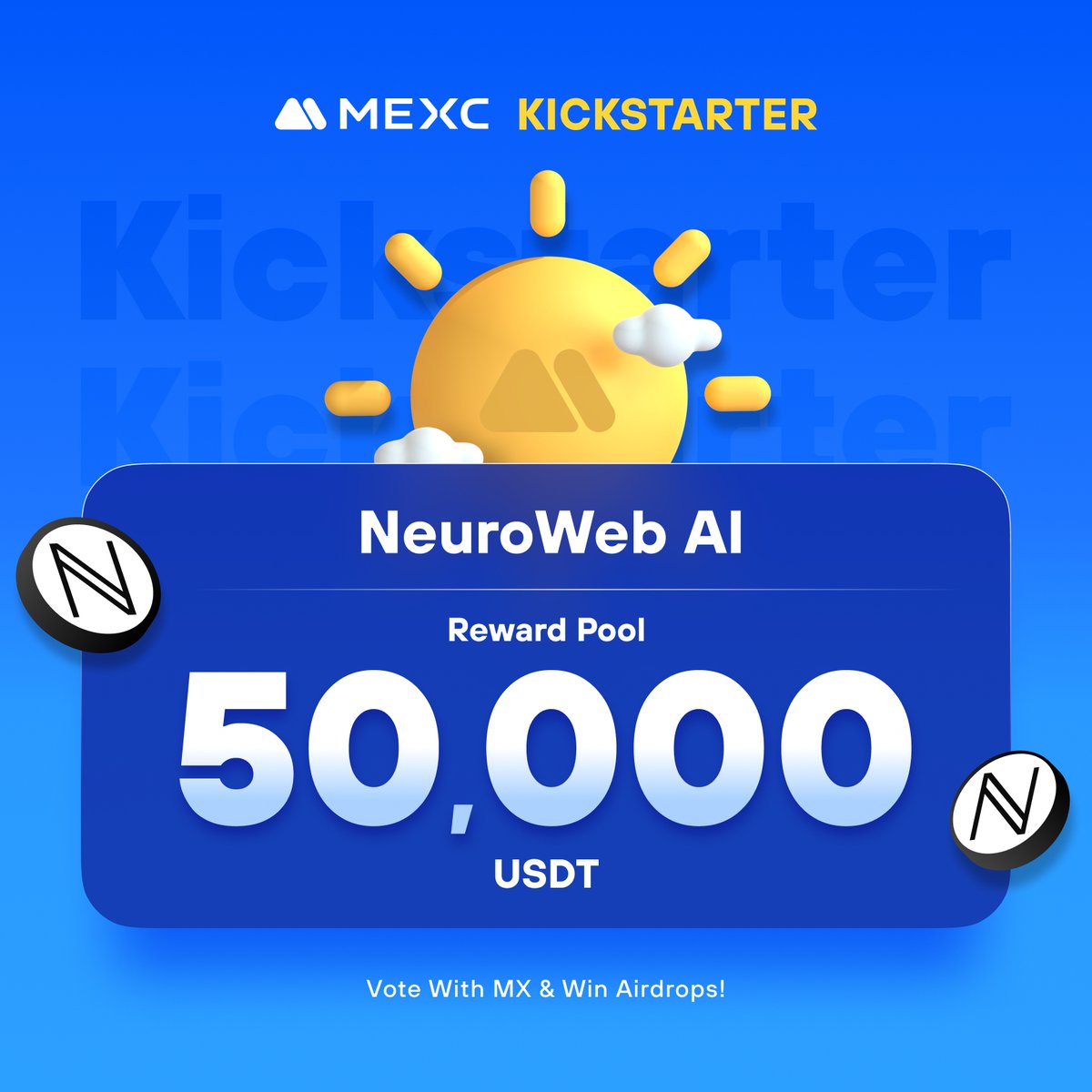 .@NeuroWebAi, a tailored L1 blockchain innovation hub for the OriginTrail Decentralized Knowledge Graph, is coming to #MEXCKickstarter 🚀 🗳Vote with $MX to share massive airdrops 📈 $NEURO/USDT Trading: 2024-04-18 07:00 (UTC) Details: mexc.com/support/articl…