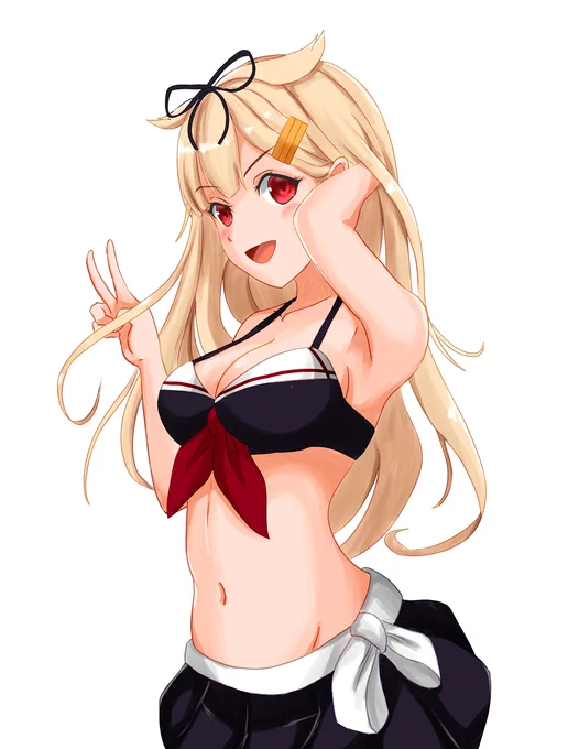 #気温が高いので気が早いが水着絵が見たい 