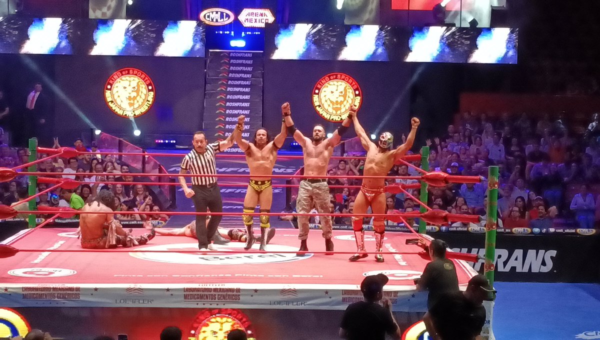 Cerrando el #MartesDeArenaMéxico, Volador Jr., Flip Gordon y Titán se llevan la victoria en dos de tres caídas en la lucha estelar sobre Los Bárbaros: Terrible, Dragón Rojo Jr. y Bárbaro Cavernario.