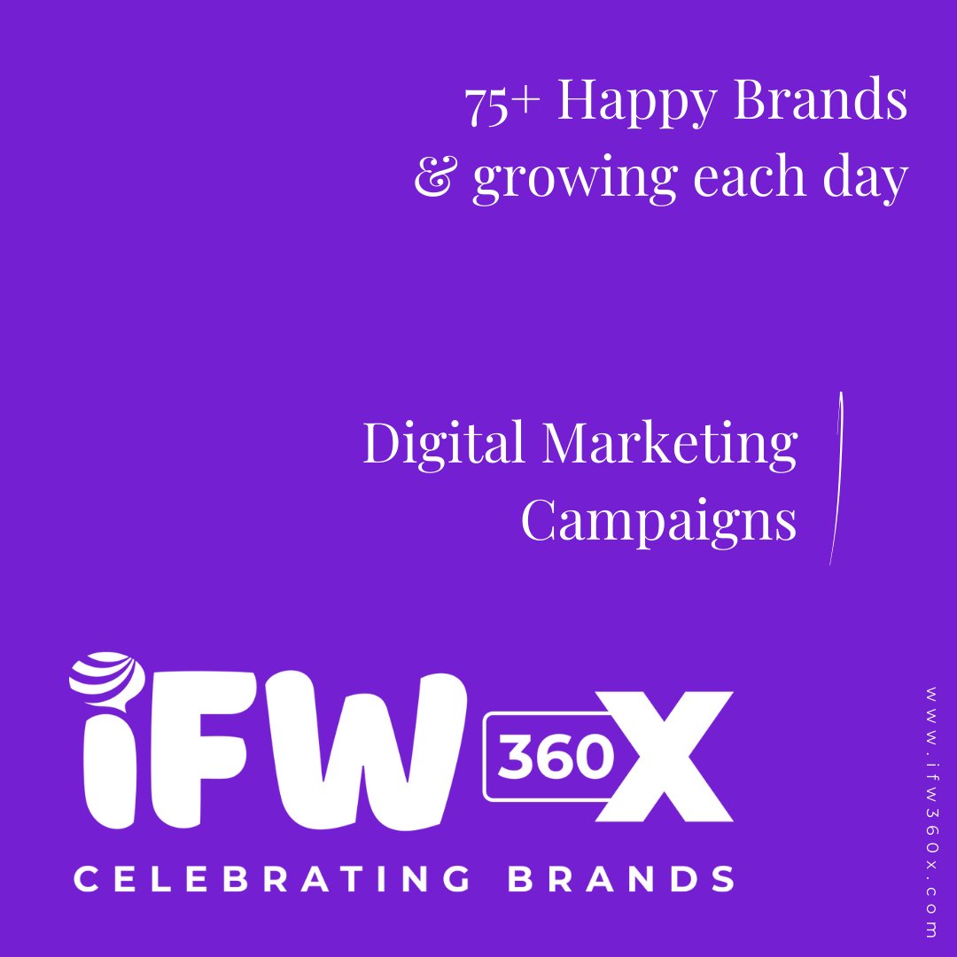 At IFW 360X, we celebrate brands by unleashing the power of effective branding, strategic advertising, and captivating social media presence.

#CelebratingBrands #BrandStrategy #SocialMediaMarketing #CreativeAdvertising #IFW360X