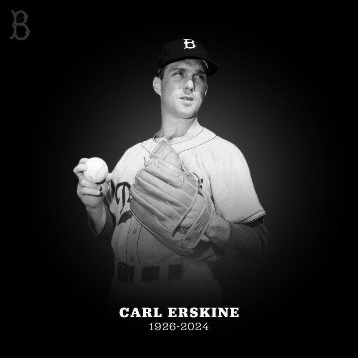 shupperbill's tweet photo. Carl Erskine! Met him many years ago! Honestly one of the best  humans around! RIP my friend I know your hanging out with the likes of John Wooden because you were just like him!! https://t.co/ivCvQFDKpQ