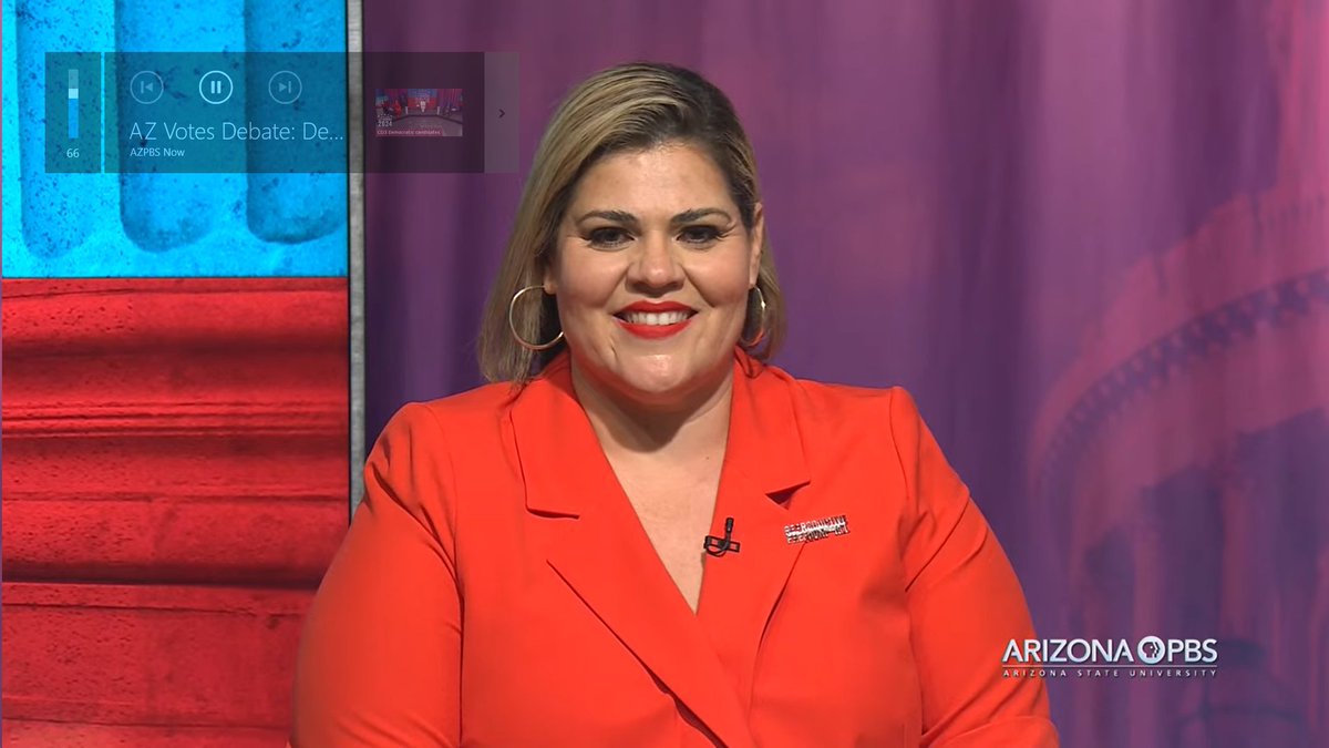 So proud of my friend, @RaquelTeran watching her on @azpbs she did great. She's a natural leader, knows the issues, knows the community and knows Arizona.