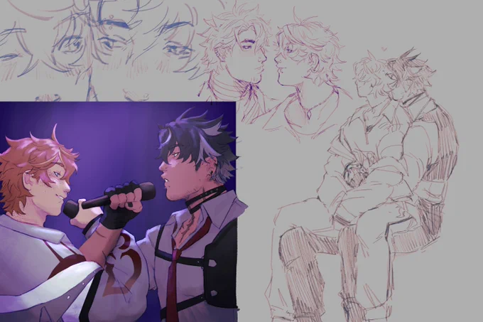 day 14 of drawing Childe until he comes back. Nuit Rouge Edition. #childe #tartaglia #Wriochi 