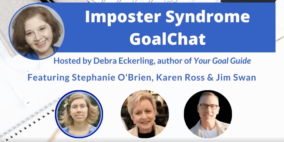Facing #impostersyndrome? On @DebraEckerling's new episode of @GoalChat, she talks with Stephanie O'Brien, Karen Ross & Jim Swan about ways to power through. Watch here: youtube.com/live/maHTaztMa… #DebraEckerling #mangopublishing #goalsetting2024 #goals2024