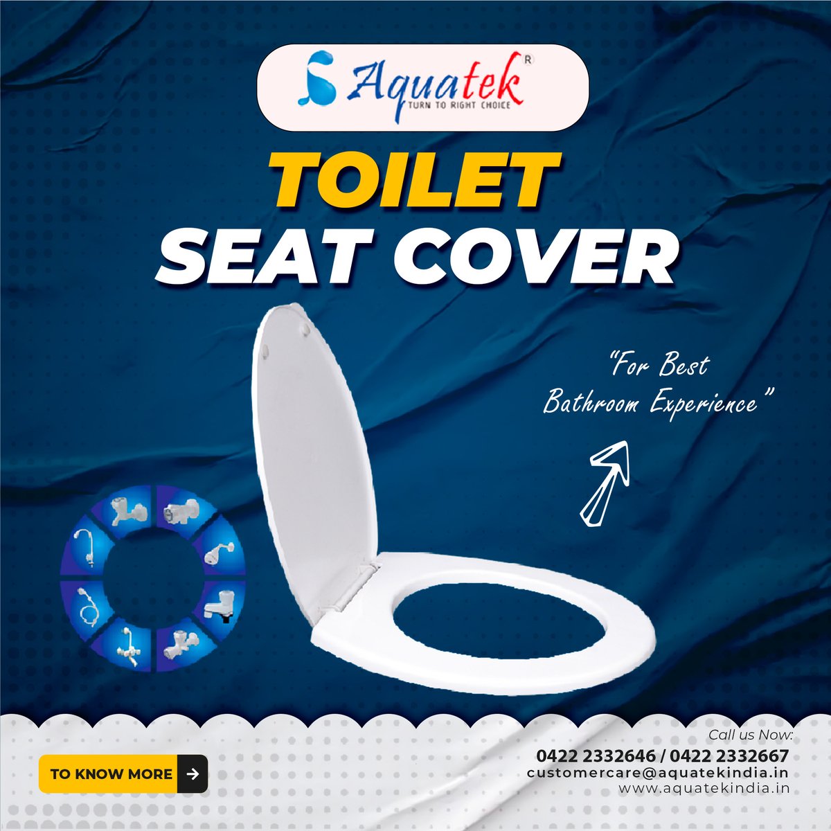 Upgrade your bathroom experience with our premium Toilet Seat Cover. Enjoy comfort, hygiene, and style in one sleek package.
Explore more at: aquatekindia.in/products
#ToiletSeatCover #BathroomComfort #Hygiene #Sanitaryware #Aquatek #BuildingIndustry #Plumbing #Distribution