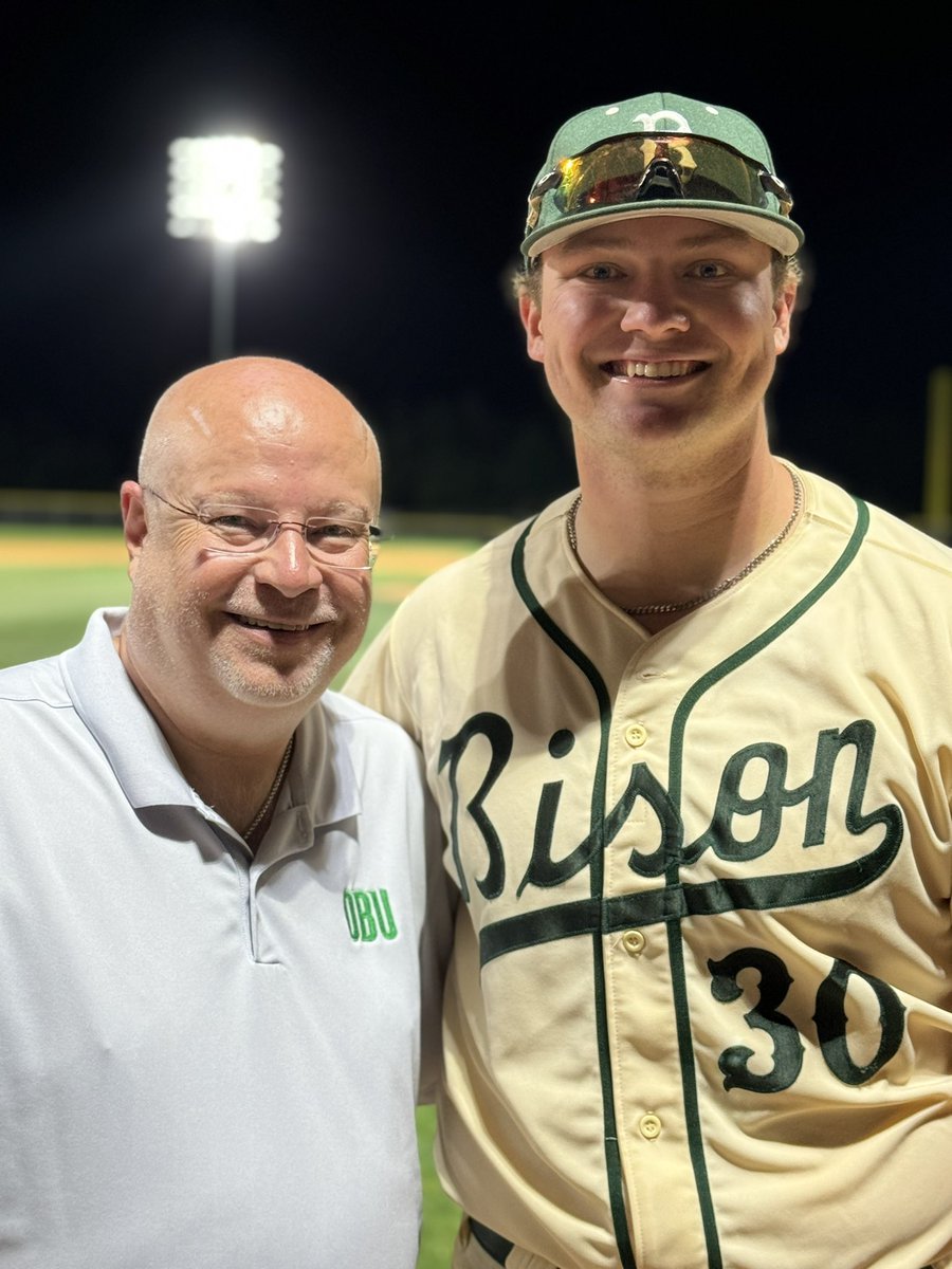 What a night n Shawnee as @alex_schro became the GAC’s career HR leader belting #59 off ECU starter Micah Cloud in the 3rd inn of his 145th career game! The previous record was established over 5 yrs and 229 gms..Thanks Alex for setting the standard for greatness on/off the field