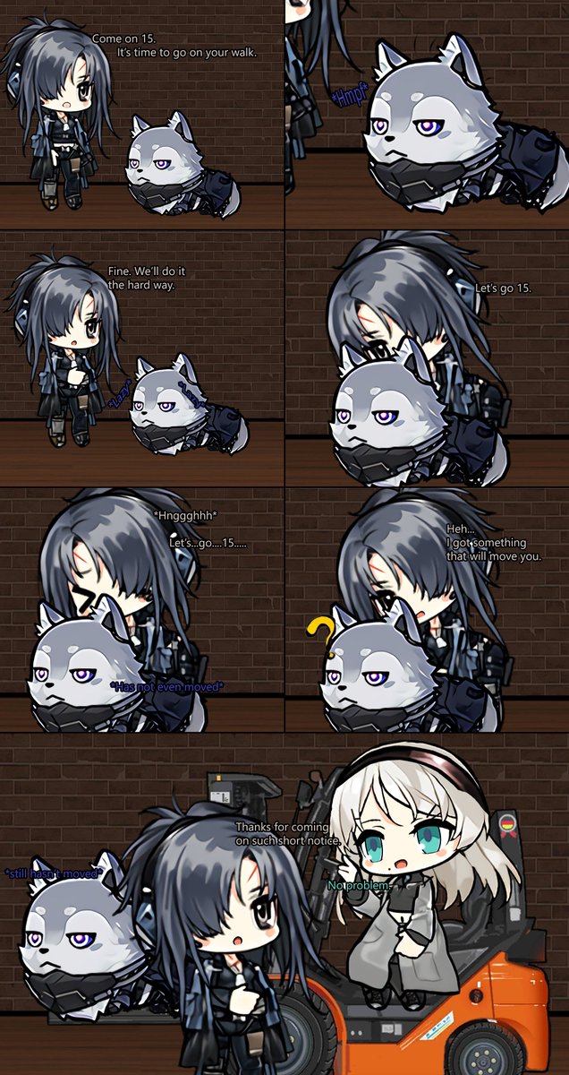 AK-15 Wolf, the semi-immovable object.

#GirlsFrontline #GFL #DollsFrontline #ドルフロ #ドールズフロントライン #소녀전선 #少女前線 #DEFYDogs #DEFYDogDays