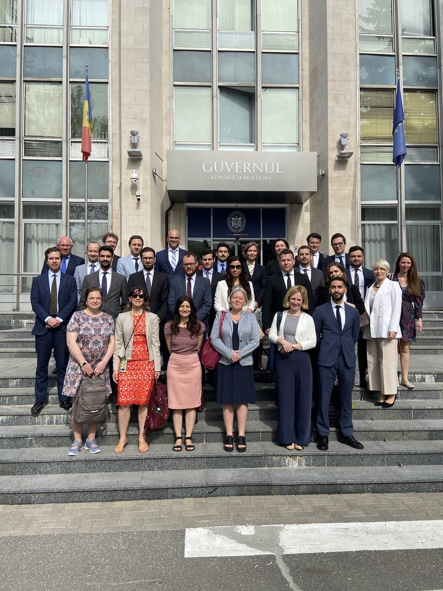 Ciara_OBrien's tweet photo. A great pleasure for the #Coest working party to be back in the Republic of Moldova - thanks to all those we have met for the excellent exchanges on Moldova's EU accession path and reform process and EU's strong support to Moldova's resilience. @DorinRecean @cgherasimov @MDAmbEU https://t.co/gZ4JNfefOa