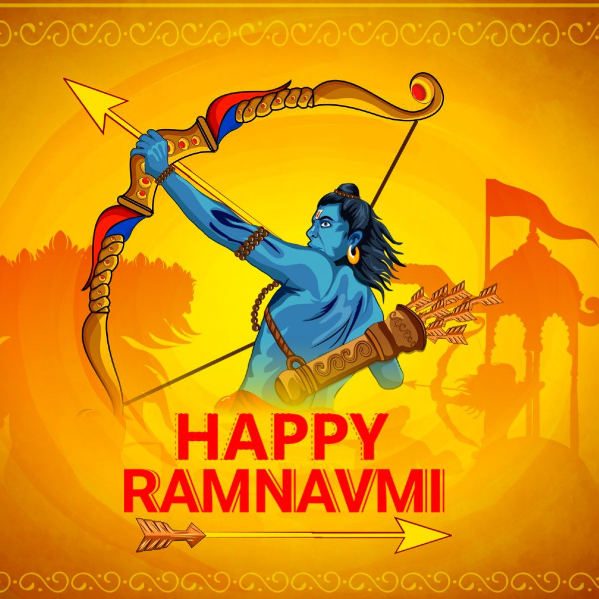 Ram Navami is a Hindu festival celebrating the birth of Lord Rama, son of King Dasaratha and Queen Kaushalya of Ayodhya. Rama is the seventh incarnation of Lord Vishnu. This auspicious day falls on the ninth tithi of Shuklapaksha in the Chaitra month of the Hindu calendar.