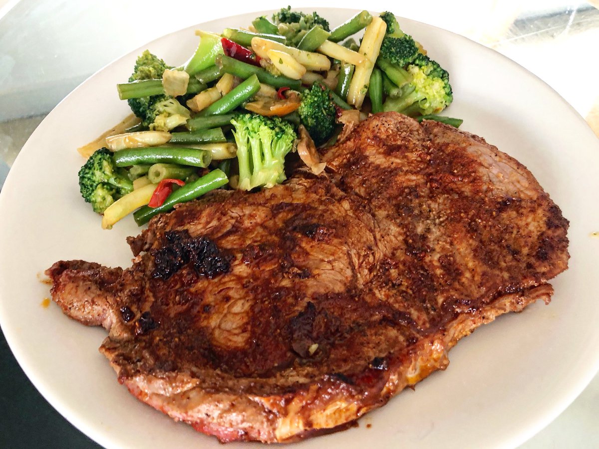 Ribeye Steak With Country Style Pan Fried Vegetables. - #food #foodspotting, #foodgalore, #gastronomicdelight, #yummy, #foodies, #foodtrip, #foodporn, #foodgasm, #foodstand, #foodstagram, #diningathome, #homecookedmeal, #homecooking, #mycooking, #myrecipe, #myhomecooking,