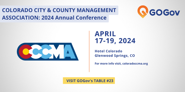 🎉 Today is the day! 🎉 GOGov is live at the 2024 CCCMA Annual Conference. Join us at booth 23 to explore our cutting-edge solutions for city and county management. Let's connect, collaborate, and innovate together! #CCCMA #GOGov #LocalGov