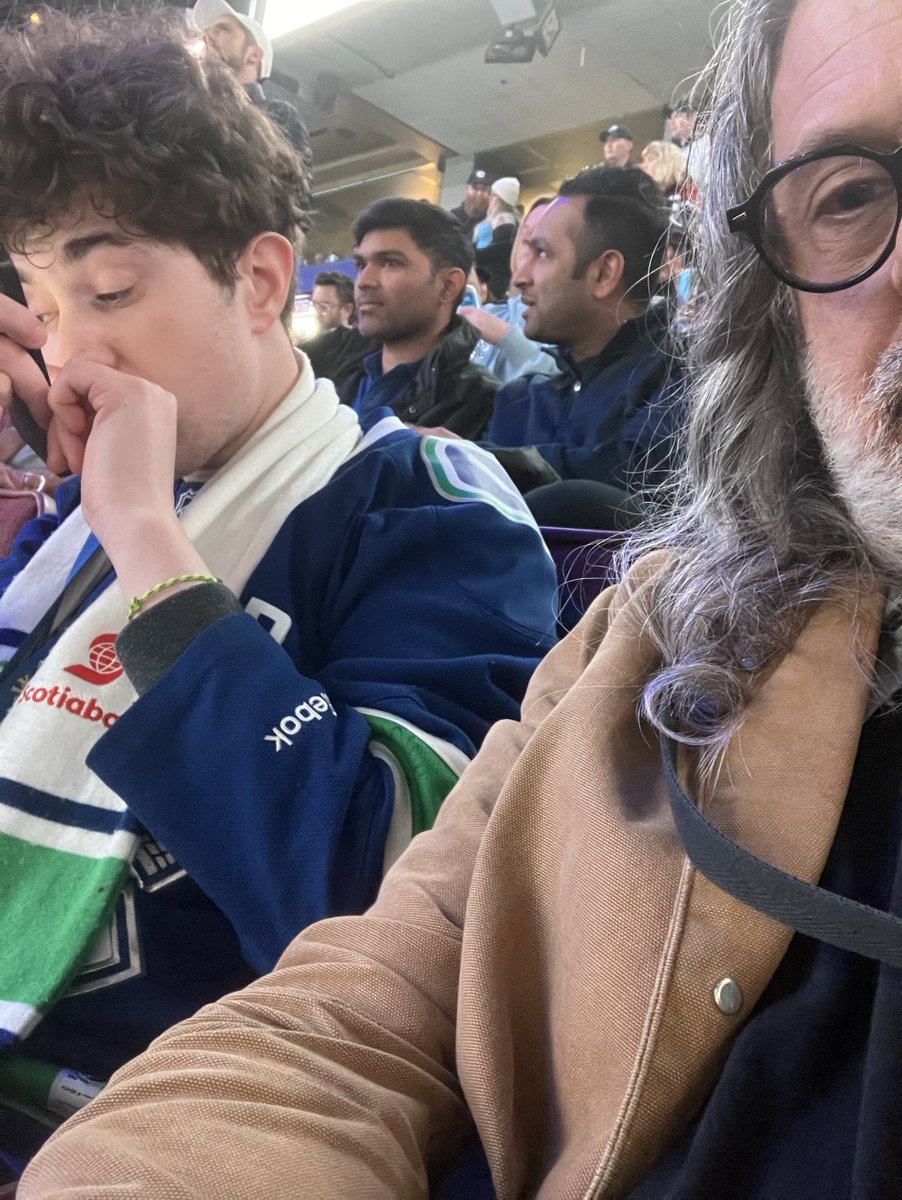 I have been called a curmudgeon, a downer, and a misanthrope. Guilty as charged! Yet when I am at a ⁦@Canucks⁩ game with my son and best hockey buddy. I have nothing but love in my heart! So happy to have you home Connell!