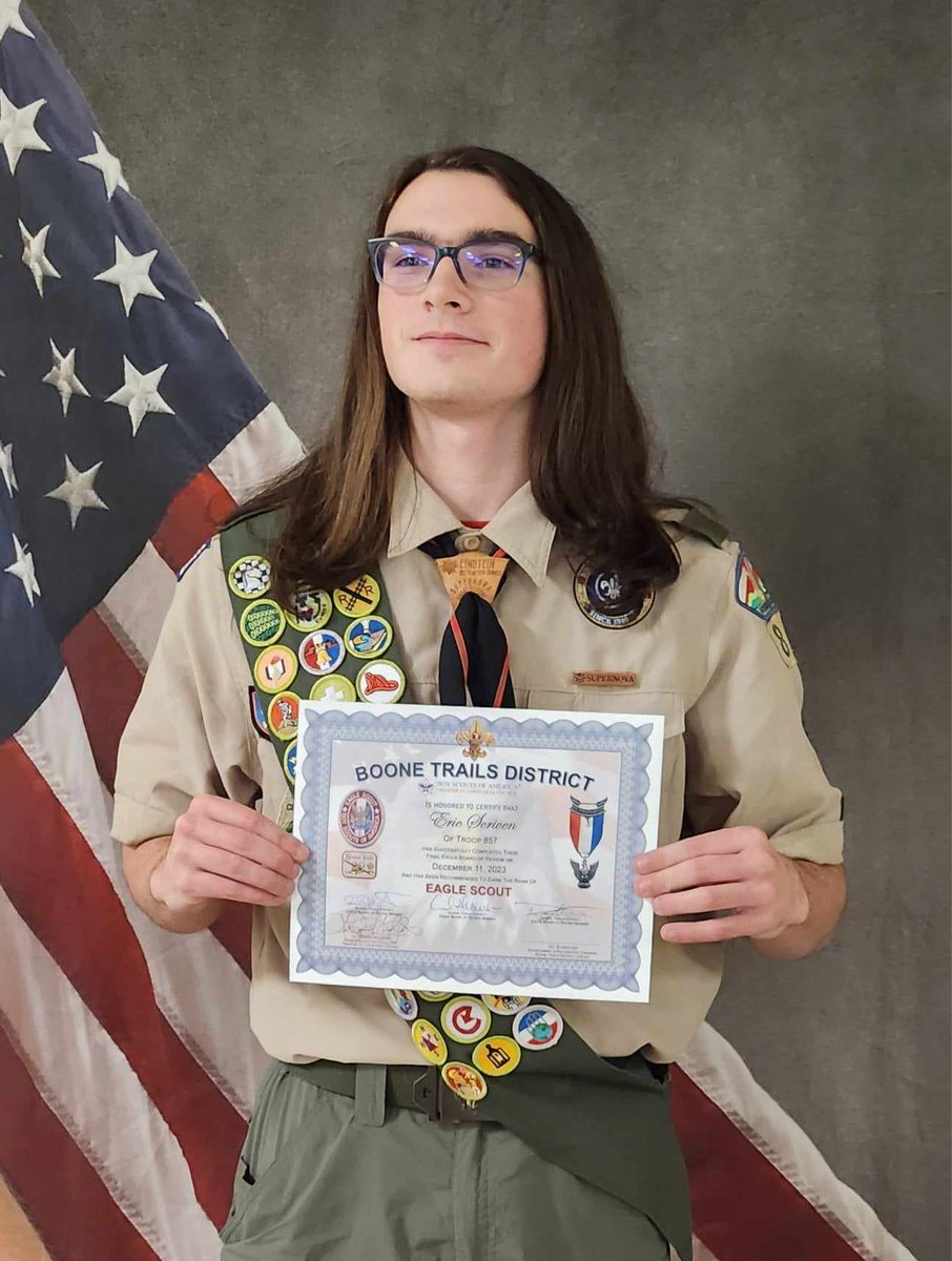 Class of 2024 FZE Lion, Eric Scriven of Troop 857 earned the rank of Eagle Scout! 
Congratulations Eric to your hard work and dedication ⚜️