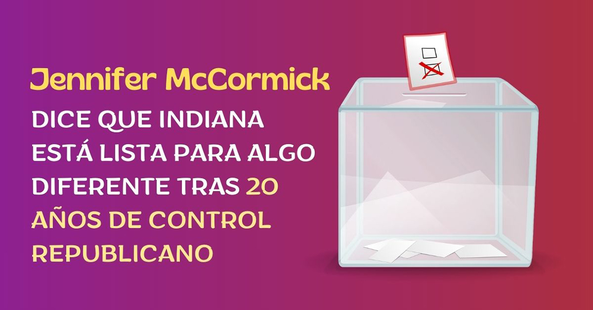 Jennifer McCormick dice que Indiana está lista para algo diferente tras 20 años de control republicano Un demócrata no ha ganado una contienda para gobernador en Indiana desde el año 2000.... webelpuente.com/2024/04/16/jen… @WNIN #ELPUENTENEWS #LATINOSINTHEMIDWEST #Indiana #Vote